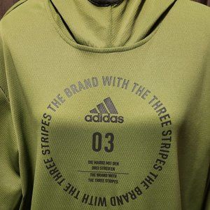 Adidas Men's Team Issue Badge of Sport Hooded Sweatshirt | Green | XL